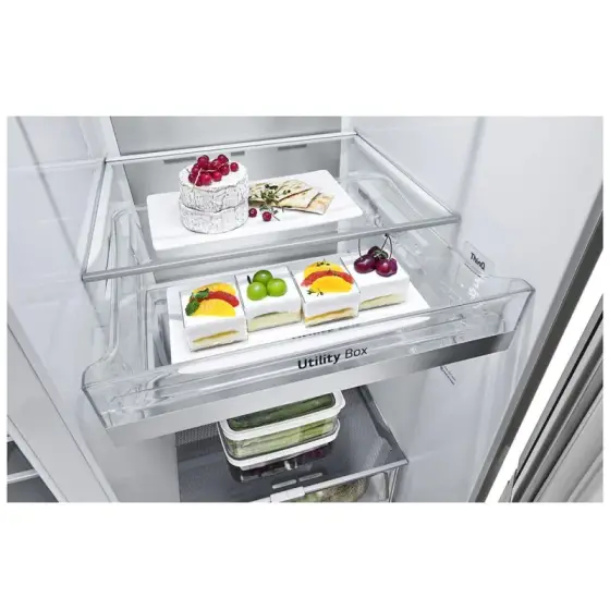 یخچال فریزر ساید بای ساید دو درب 24 فوت ال جی مدل GR-X267CSHS رنگ نقره‌ای