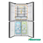 یخچال ساید بای ساید هایسنس 30 فوت سفید RQ7G560NAWA