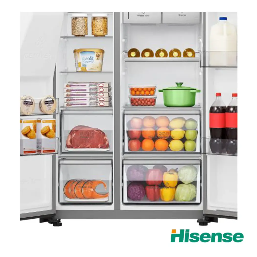 یخچال فریزر ساید بای ساید هایسنس 34 فوت مدل RS819N4ISU