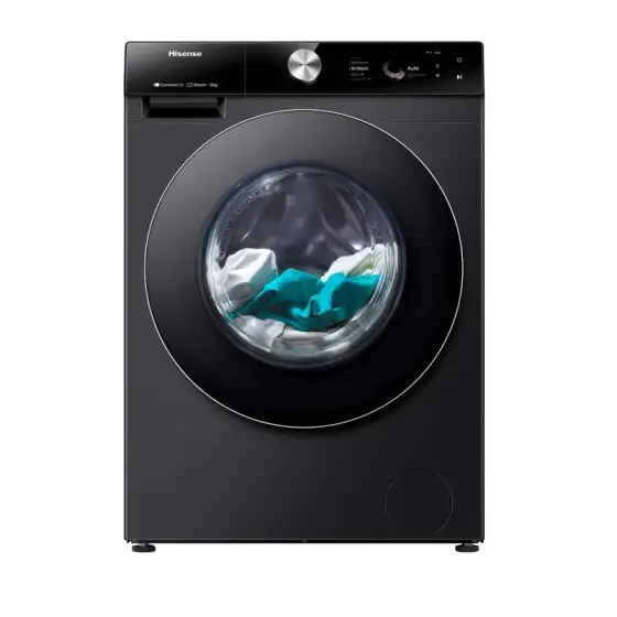 ماشین لباسشویی هایسنس 12 کیلوگرم مشکی درب از جلو WF7S1247BB