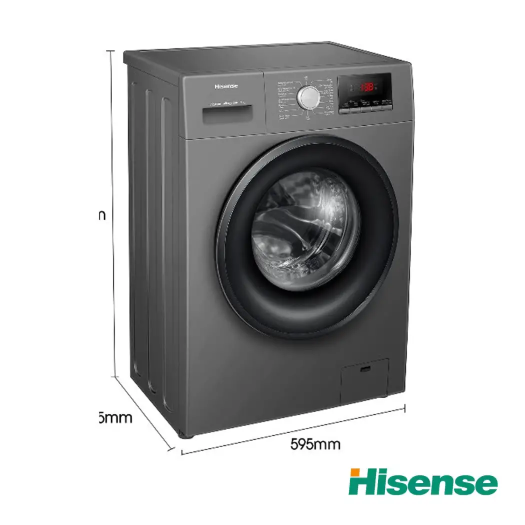 ماشین لباسشویی هایسنس 8 کیلوگرم خاکستری درب از جلو WFPV8012EMT
