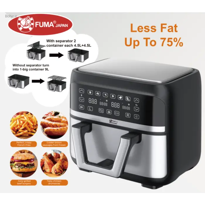 سرخ کن دوقلو رژیمی فوما 2850 وات 9 لیتر FU-2070
