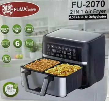 سرخ کن دوقلو رژیمی فوما 2850 وات 9 لیتر FU-2070