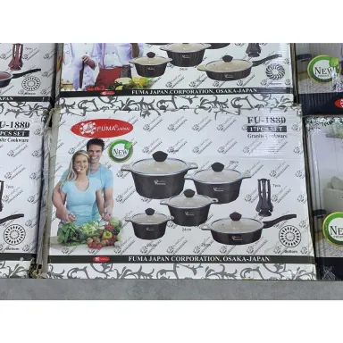 سرویس قابلمه 17 پارچه خاکستری فوما FU-1880