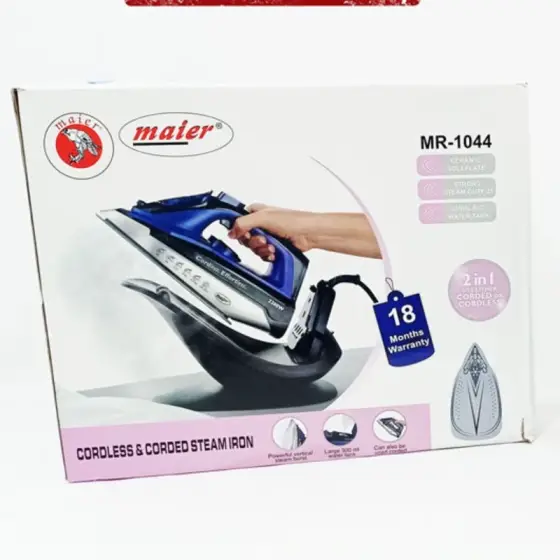 اتو بخار شارژی پایه دار 2200 وات مایر MR-1044