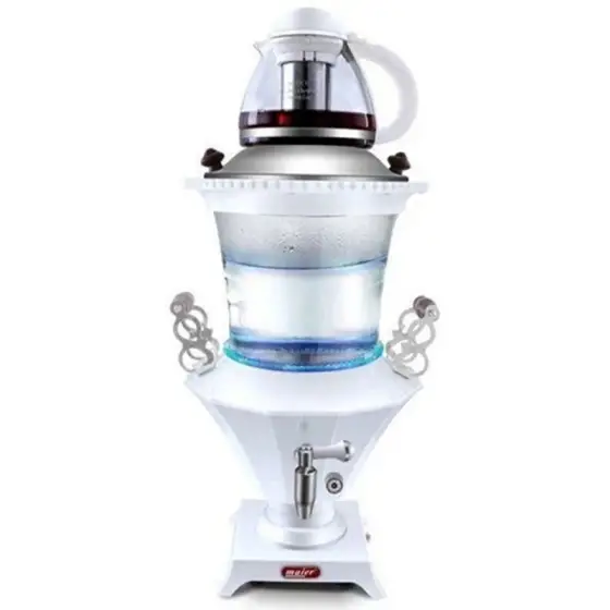 سماور برقی شیشه ای رومانتیک هوم SAM32W سفید